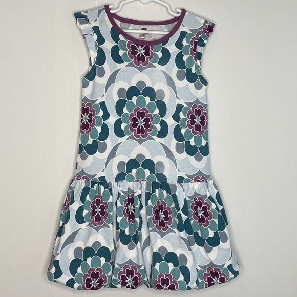 Tea Collection Floral Drop Waist Dress Size 5 - Picture 1 of 8